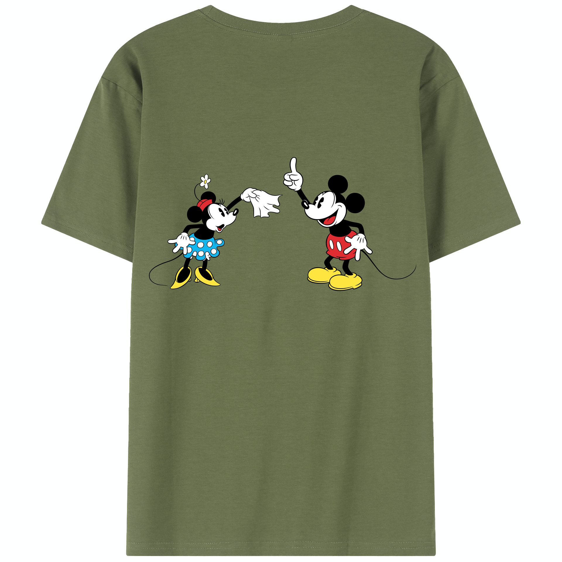 （画像用） ミッキーマウス Mickey Mouse 綿100％半袖Tシャツ（背面プリント）